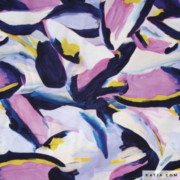 Viscose stof rayon lilac butterfly chalis 2229 5 katia fhd