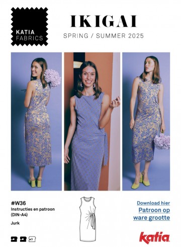 W36 jurk dames viscose tricot maat s m l xl