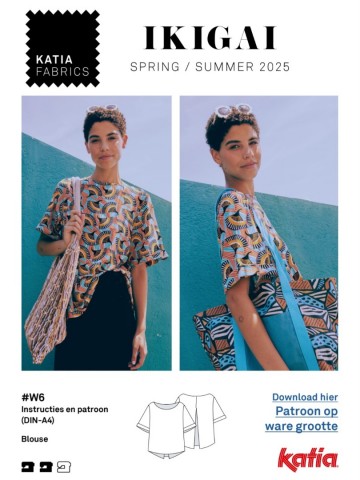 W6 jersey viscose shirt dames s m l xl