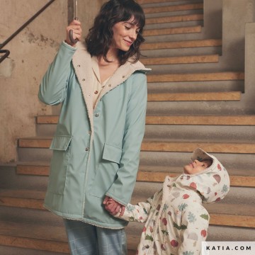 Waterdichte stof raincoat pu in de kleur mintgroen 2216 102 02 katia g 1